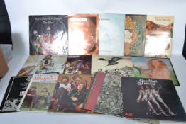 A collection of vinyl long play LP record albums to include Hatfield And The North - The Rotters