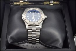 An original Tag Heuer Automatic wristwatch Model no WK117 Serial No VD1831. Blue Dial with