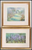 A group of three framed and glazed oil on board paintings by Allan Morgan of  landscape scenes, each