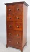 A John Lewis contemporary upright pedestal chest of drawers. Raised on a plinth base with upright