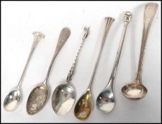 A good collection of silver hallmarked teaspoons of varying sizes to include ladel etc. Hallmarked