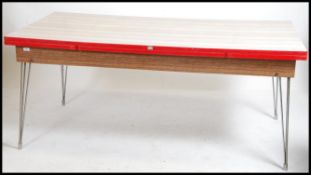 A good 1950's large formica and chrome refectory h