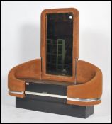 A 20th century retro Art Deco / Post Modernist dressng table of French origin having a bank of