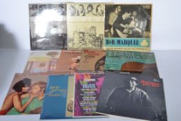 Blues - A collection of vinyl long play LP record albums featuring various artists to include Long