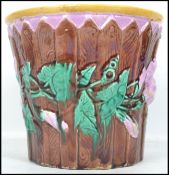 A 19th century Majolica ceramic jardiniere having