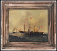 A 19th century style naval steamer ship picture, s