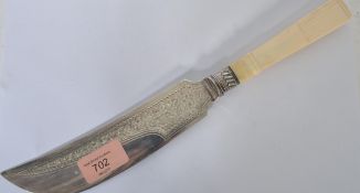 A 19th century silver hallmarked and ivory handled