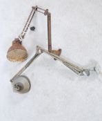 2 vintage 20th century anglepoise wall / desk fact