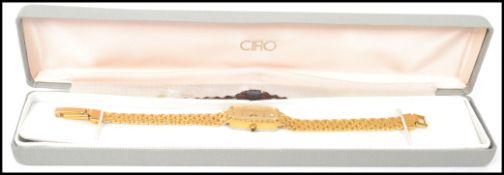 A ladies gold plated ' Ciro ' quartz analogue wris