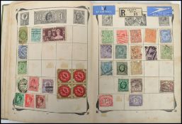 An early 20th century stamp album to include many examples, British to inc red penny's, British