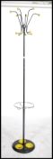 A vintage mid 20th century atomic style sputnik tubular metal coat / hat stand having angular