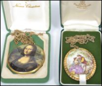 A small collection of vintage costume jewellery to include beaded necklaces, pendant chains, a