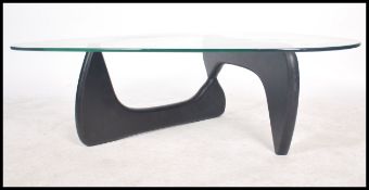 After Isamu Noguchi for Heal's furniture, Isamu Noguchi coffee table comprising of two shaped