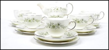 A vintage 20th century Wedgwood six person tea service in the Westbury pattern to include the