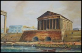 An oil on board framed painting by Robert A.R. Dal