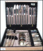 A 20th century vintage Viners silver plated canteen of cutlery in the Chelsea pattern complete in
