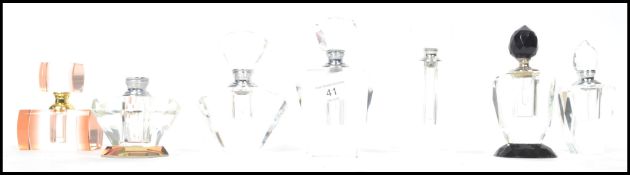 A group of seven 20th century Art Deco perfume bot