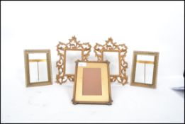 A group of 19th century Victorian picture frame having easel backs to include a pair of curb link