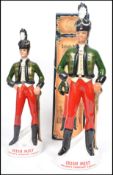 2 Royal Mist Irish Mist Liqueur figurines both depicting 1750 Irish Soldiers , one with box, both