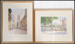 Two vintage 20th century Frank Shipsides local interest framed and glazed limited edition prints,