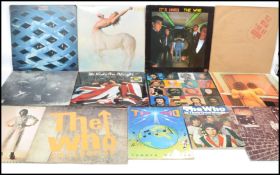 A group of The Who vinyl lp records to include Meaty Beaty Big and Bouncy, Who Came First, The