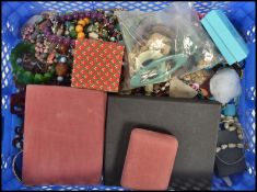 A collection of vintage 20th century costume dress jewellery to include various vintage belt