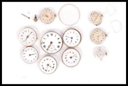 A collection of vintage wristwatch movements  all from the 20th century, one marked for Leda. Also