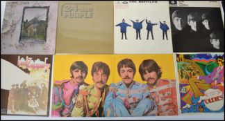 A collection of vinyl long play LP records to include The Beatles - Sgt Peppers, Help, Oldies,