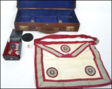 A masonic regalia lot to include two medals one of which is silver with notation for ' Taunton