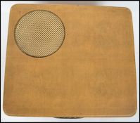 A vintage mid 20th century Philips Auto Sonic Disc Jockey three speed portable record player, lift