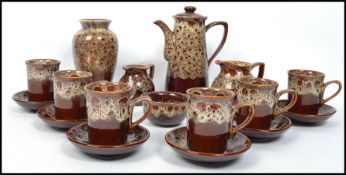 A retro 1970's  Cornish six persons coffee service to include coffee pot, cups, saucers etc together