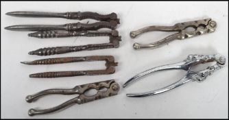 A good group of bone crackers dating from the 18th century to include Georgian, Victorian, white