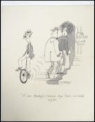 Michael Ffolkes (1925 - 1988), pen, ink and monochrome watercolour - 