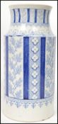 An early 19th century, possibly Masons - Miles Mason's blue and white cylindrical Staffordshire vase