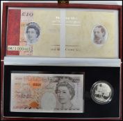 A Royal Mint Coin and Banknote Set 1996 (C120) Queen Elizabeth II 70th Birthday comprising Ten