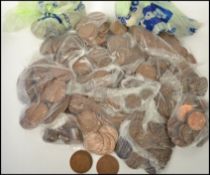 A collection of vintage coins mainly pennies to include 1879, 1901 1902, through to 1930's and