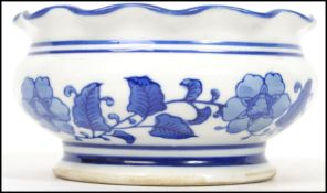 A 19th century Oriental ceramic blue and white inc
