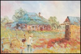A 20th Century George Wilkinson Austrailian oil on canvas painting, The painting depicting a