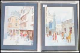 A pair of framed and glazed water colour pictures of local interest by T.E Taylor, the first of