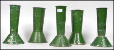 A group of vintage 20th century retro advertising point of sale florist shop display vases of