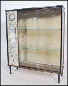 A retro 1950's melamine / formica clock display ca