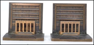 A pair of 20th century National Engineering and Research bronze prizes one having plaque to back for