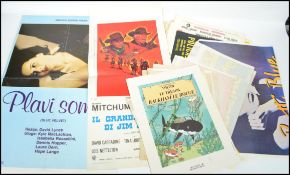 A collection of 10x vintage 1960s - 1980's Australian daybill cinema advertising movie posters to