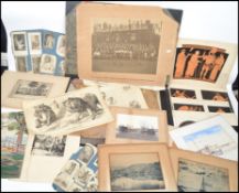 A vintage 20th century artist portfolio folder to include many paintings studies and prints to