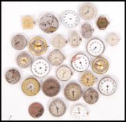 A good collection of vintage early 20th century wristwatch movement mostly unnamed. Named watch