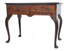 An 18th century Queen Anne revival walnut veneer w