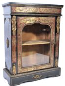 A 19th century Napoleon III ebonised boulle and ormolu mounted pier cabinet, circa 1860. A