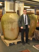 An incredible 5ft tall mid-20th century c1940's Doulton Stoneware large oversize factory Chemical or