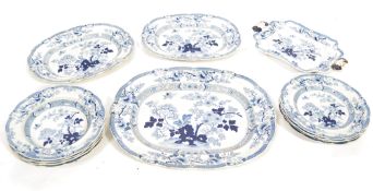A 19th century Mason's Ironstone china dinner service. The service comprising graduating meat