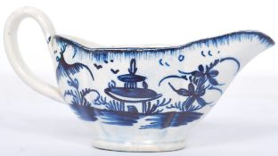 A charming late 18th century pearlware ( pearl ware ) cream jug decorated in underglaze blue with